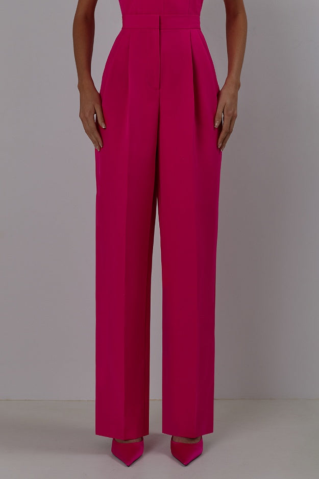 Ostrich feather patchwork suit two-piece suit temperament French casual straight jacket trousers