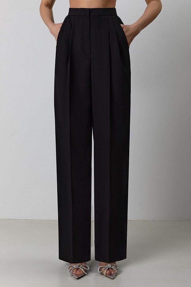 Lapel slim cardigan niche black casual hot diamond fur suit jacket pants two-piece suit