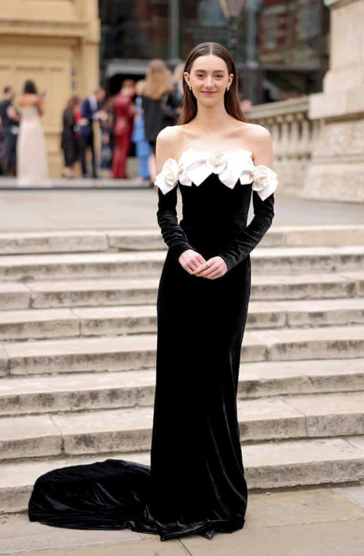 Yamaly Flower One Shoulder Maxi Dress - Black