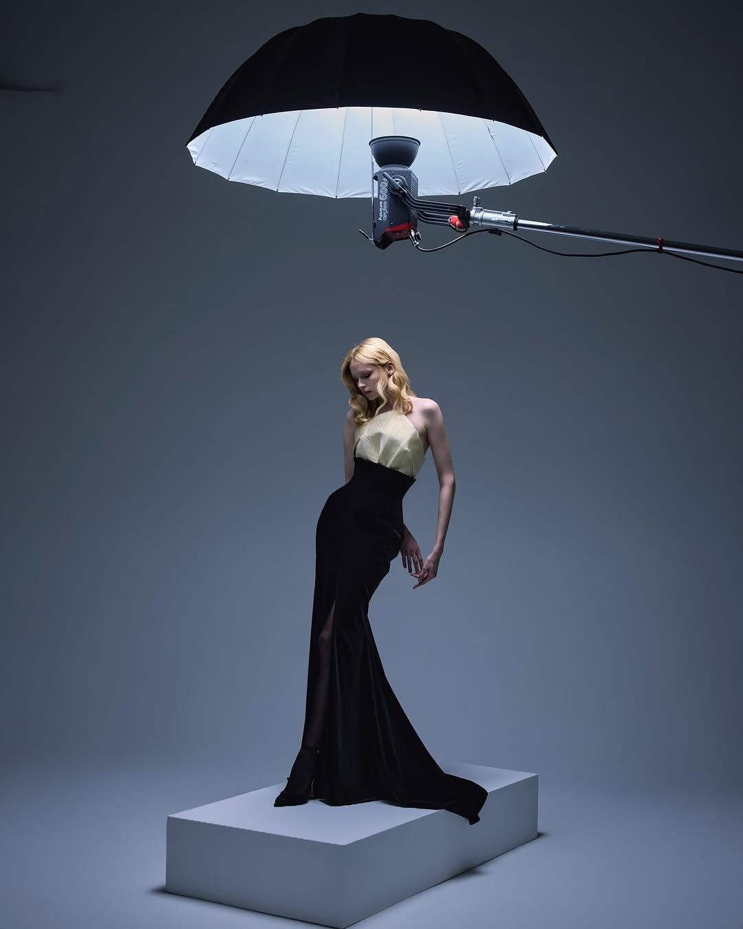 Leather stitching black velvet slit long skirt high waist slim sexy fishtail evening dress skirt