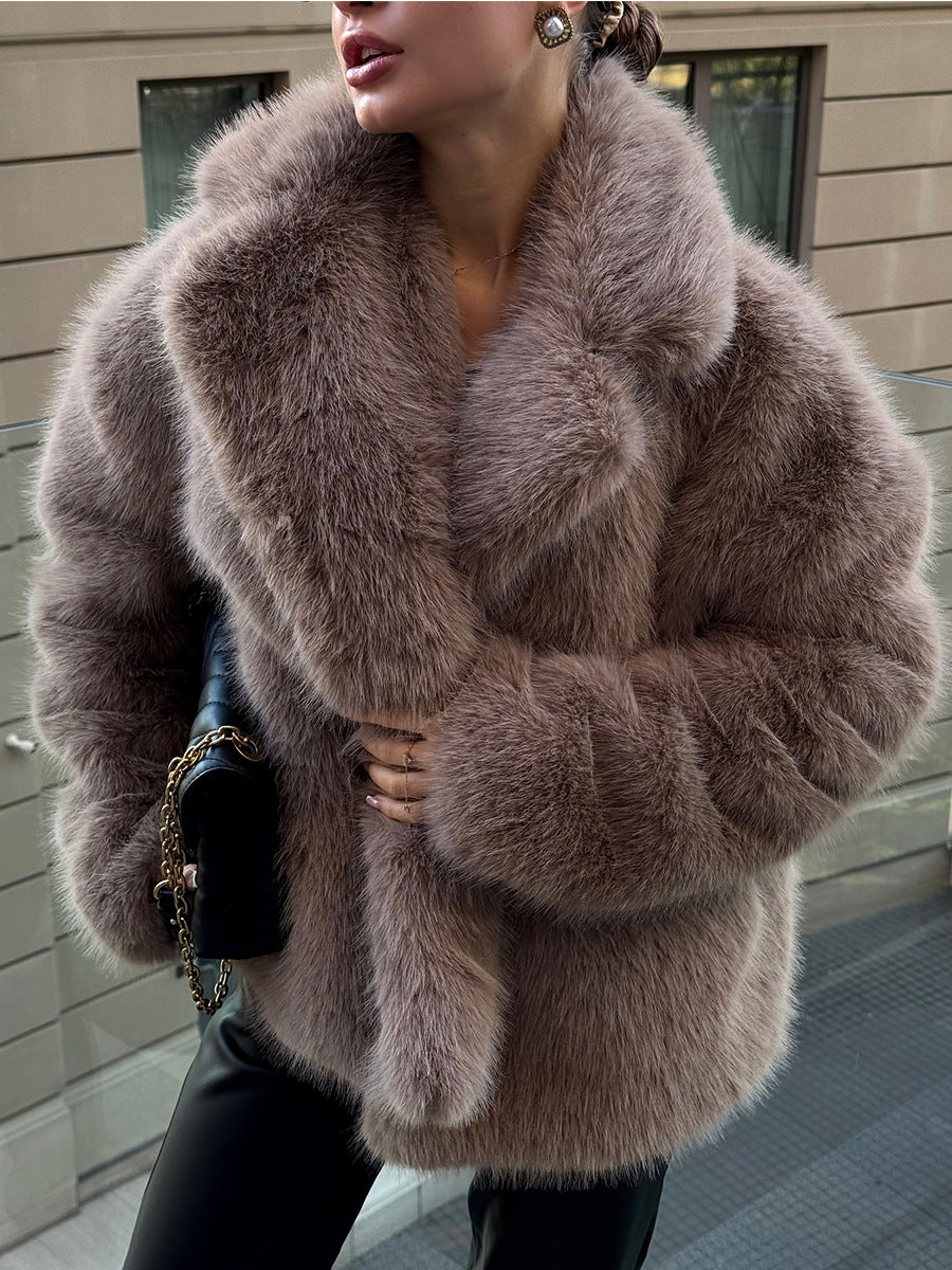 Faux fur coat