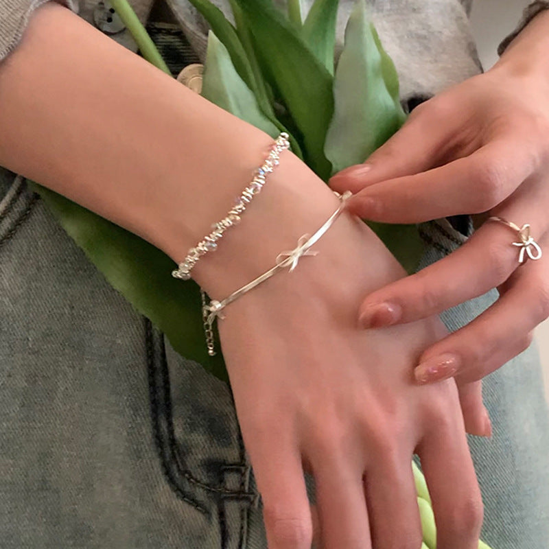 Light bulb silver bracelet