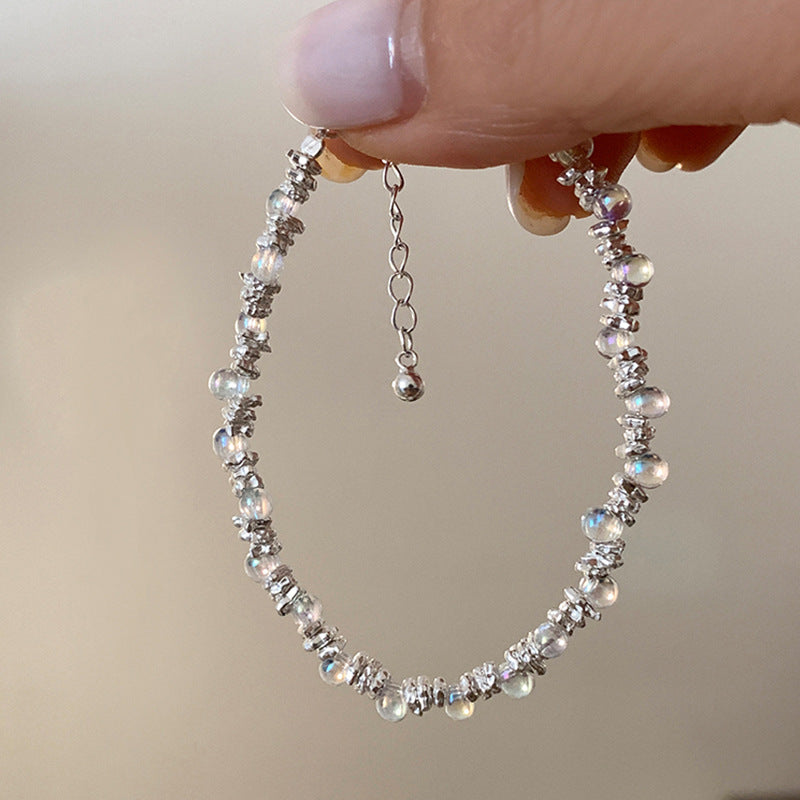 Light bulb silver bracelet