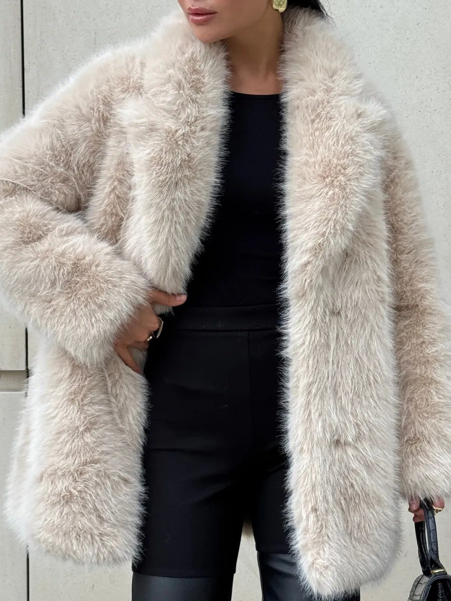 Eco-friendly fox fur coat