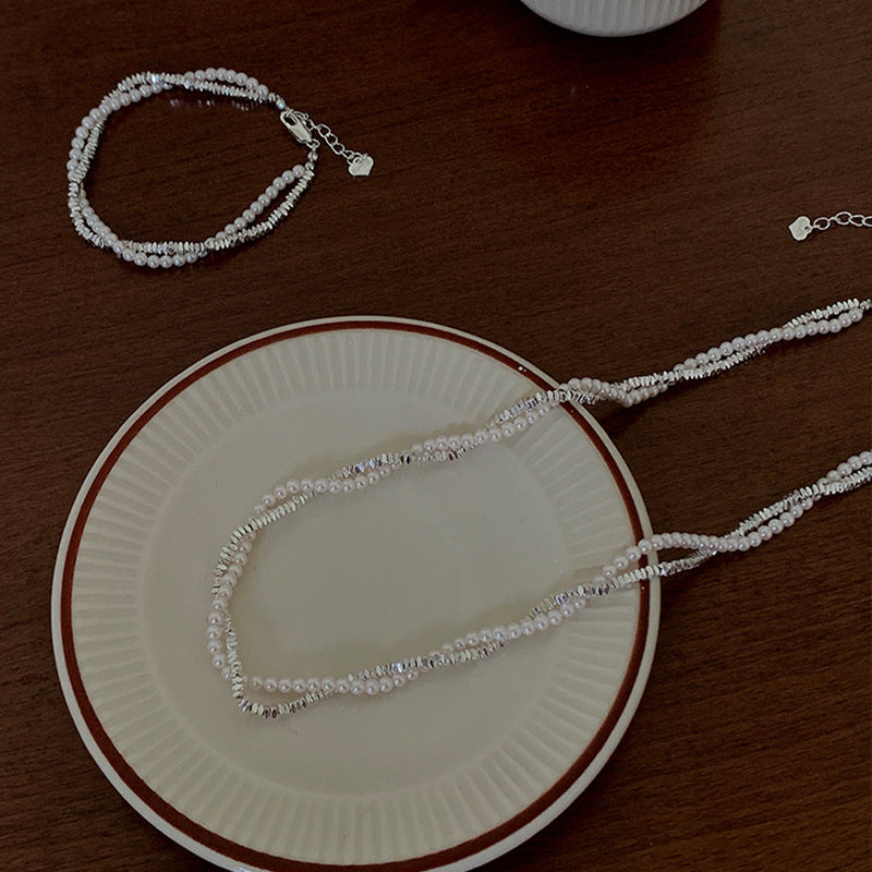 Wrapped pearl bracelet