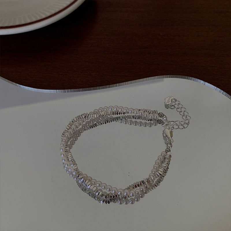 Wrapped pearl bracelet