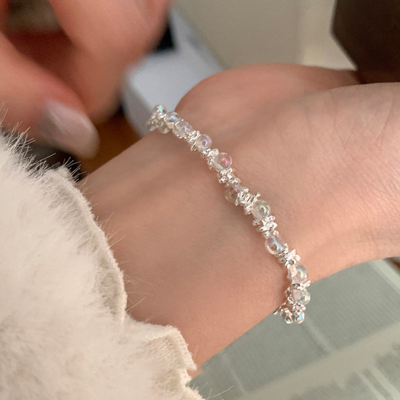 Light bulb silver bracelet