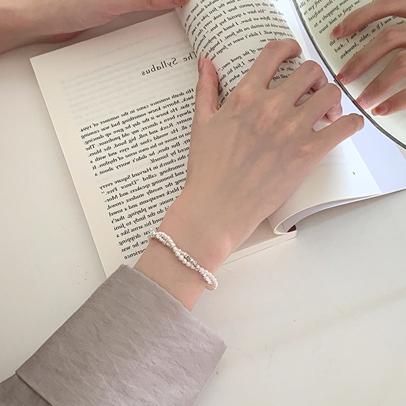 Wrapped pearl bracelet