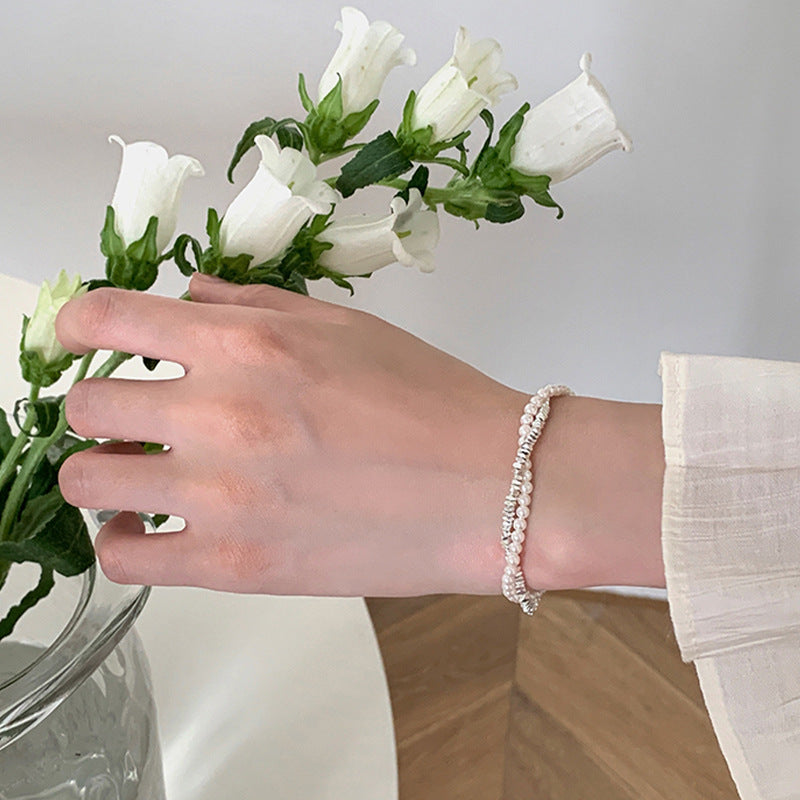 Wrapped pearl bracelet