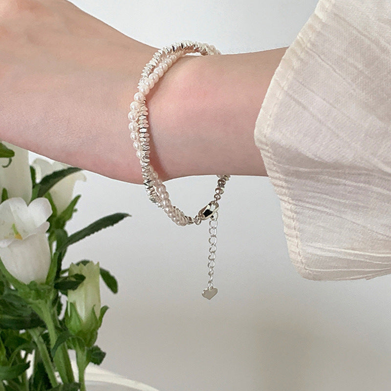 Wrapped pearl bracelet