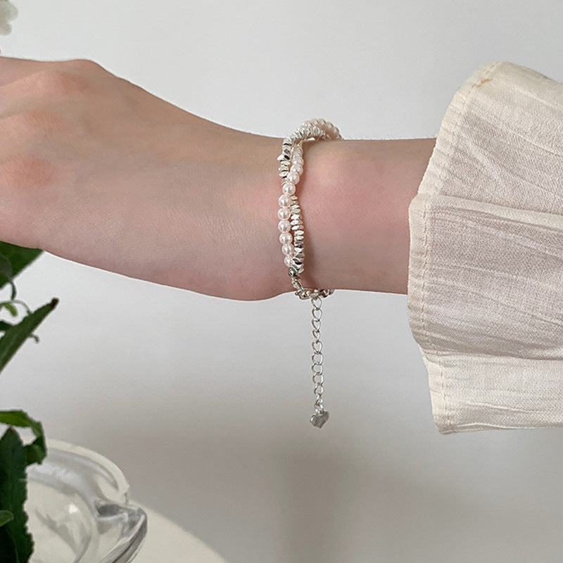 Wrapped pearl bracelet