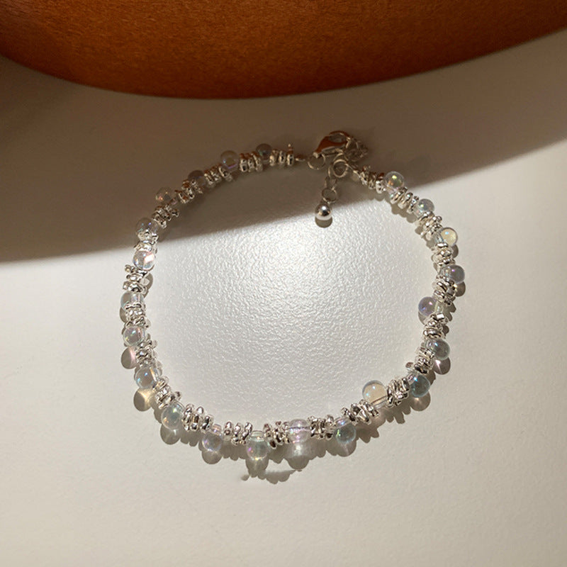 Light bulb silver bracelet