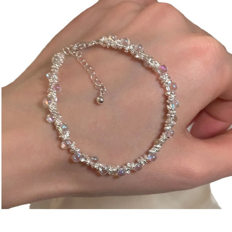 Light bulb silver bracelet