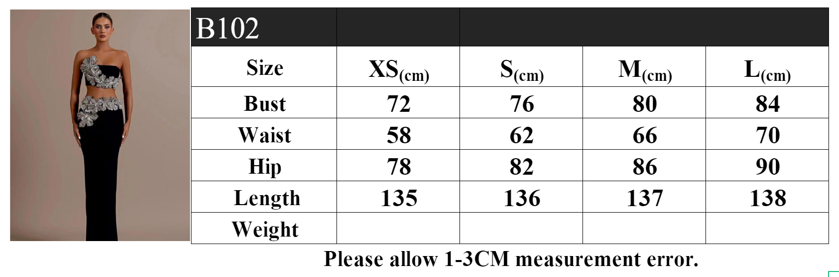 Diamond-embellished strapless top and high-waisted skirt, a two-piece party dress